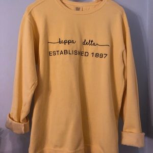 Yellow kappa delta KD crewneck